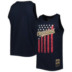 Cleveland Guardians Mitchell & Ness Cooperstown Collection Stars and Stripes Tank Top - Navy - Mitchell & Ness Sale