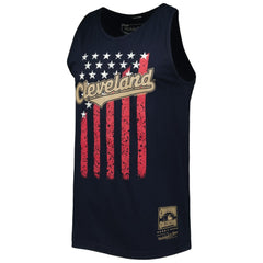 Cleveland Guardians Mitchell & Ness Cooperstown Collection Stars and Stripes Tank Top - Navy - Mitchell & Ness Sale