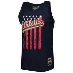 Athletics Mitchell & Ness Cooperstown Collection Stars and Stripes Tank Top - Navy - Mitchell & Ness Online