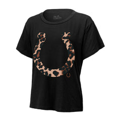 Jonathan Taylor Indianapolis Colts Majestic Threads Women's Leopard Player Name & Number T-Shirt Black