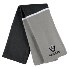 Las Vegas Raiders WEAR by Erin Andrews Women's Colorblock Cuffed Knit Hat with Pom and Scarf Set Black