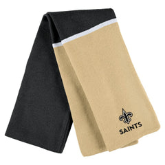 New Orleans Saints WEAR by Erin Andrews Women's Colorblock Cuffed Knit Hat with Pom and Scarf Set Black