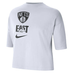 Brooklyn Nets Women's Essential Boxy T-Shirt White | Nike for sale