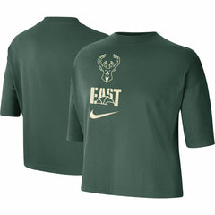 Milwaukee Bucks Women's Essential Boxy T-Shirt Hunter Green | Nike Lifestyle