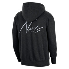 Brooklyn Nets Courtside Versus Flight Pullover Hoodie Heather Black | Nike