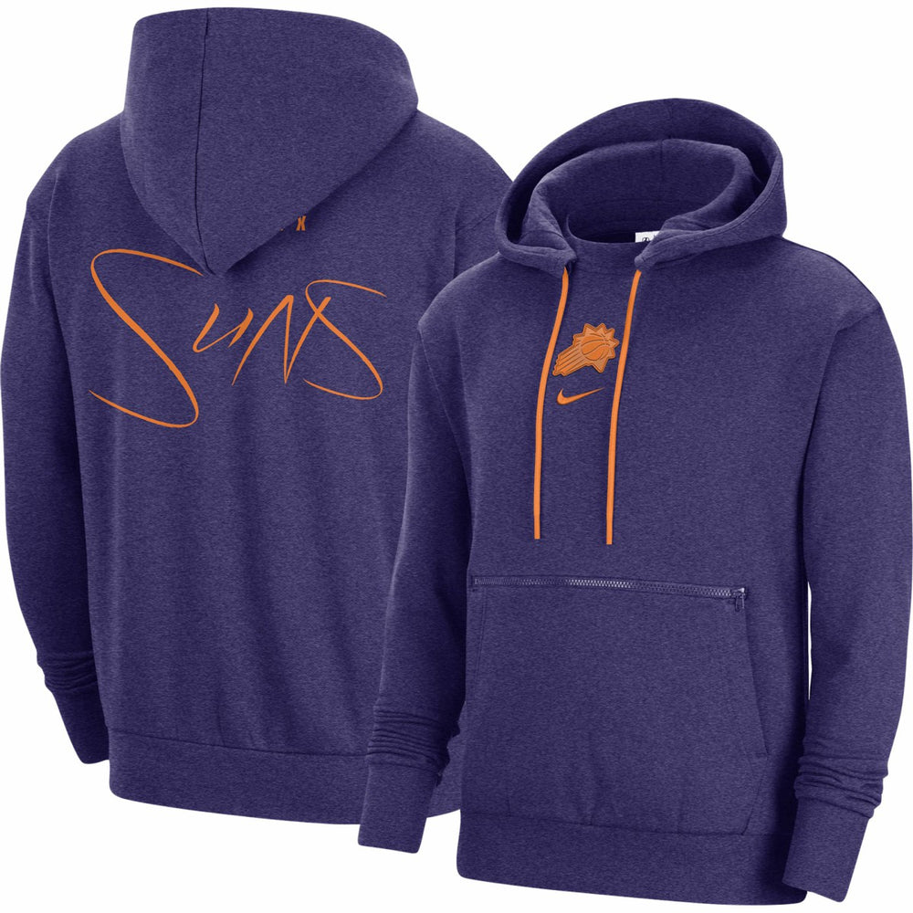 Phoenix Suns Courtside Versus Flight Pullover Hoodie Heather Purple | Nike US