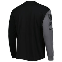 Brooklyn Nets Courtside Versus Flight MAX90 Long Sleeve T-Shirt Black | Nike Near Me