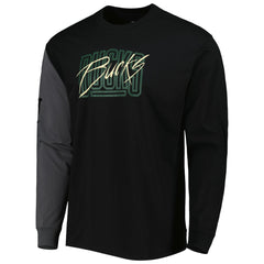 Milwaukee Bucks Courtside Versus Flight MAX90 Long Sleeve T-Shirt Black | Nike Lifestyle