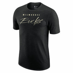 Milwaukee Bucks Courtside Versus Flight Max90 T-Shirt Heather Black | Nike outlet