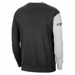 Miami Heat Courtside Versus Force & Flight Pullover Sweatshirt Black/Heather Gray | Nike outlet