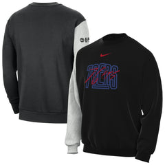 Philadelphia 76ers Courtside Versus Force & Flight Pullover Sweatshirt Black/Heather Gray | Nike US