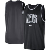 Brooklyn Nets Courtside Versus Force Split DNA Performance Mesh Tank Top Black/Anthracite | Nike for sale