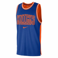 New York Knicks Courtside Versus Force Split DNA Performance Mesh Tank Top Blue/Orange | Nike US