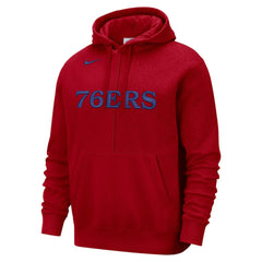 Philadelphia 76ers Courtside Versus Stitch Split Pullover Hoodie Red | Nike discount