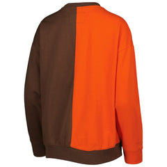 Mitchell & Ness Cleveland Browns Women's Big Face Pullover Sweatshirt Orange/Brown
