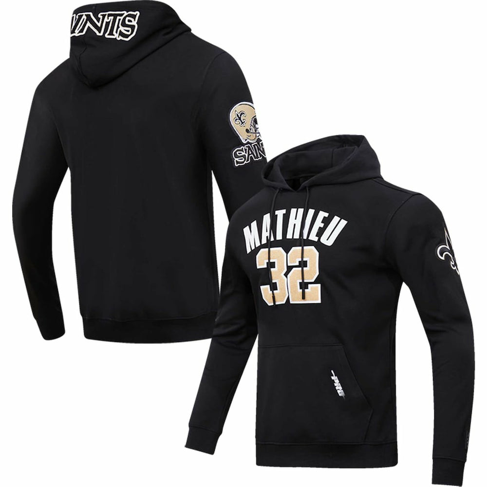 Tyrann Mathieu New Orleans Saints Pro Standard Player Name & Number Pullover Hoodie Black