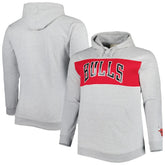 Chicago Bulls Big & Tall Wordmark Pullover Hoodie for sale Heather Gray | Fanatics Near Me