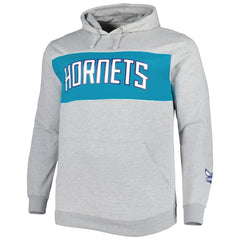 Charlotte Hornets Big & Tall Wordmark Pullover Hoodie Heather Gray | Fanatics