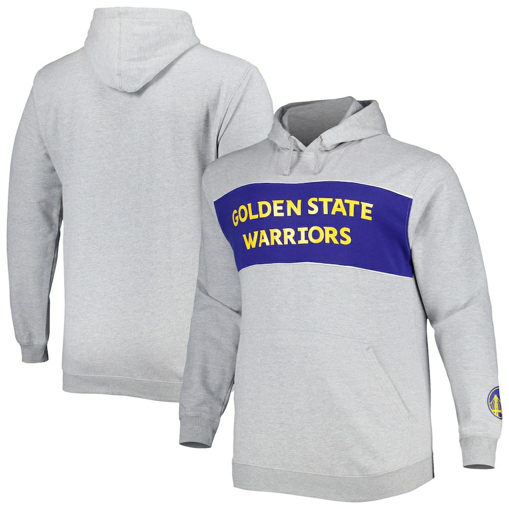 Golden State Warriors Big & Tall Wordmark Pullover Hoodie for sale Heather Gray | Fanatics outlet