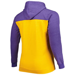 Los Angeles Lakers Big & Tall Down and Distance Full-Zip Hoodie Gold/Purple | Fanatics for sale