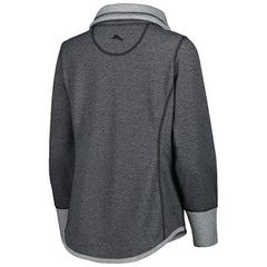 Pittsburgh Steelers Women's Sport Sun Fade Full-Zip Sweatshirt Heathered Black