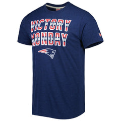 New England Patriots Homage Victory Monday Tri-Blend T-Shirt Navy