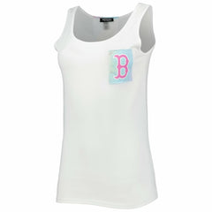 Boston Red Sox Refried Apparel Women's Tie-Dye Tank Top - White - MLB Sale