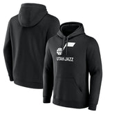 Utah Jazz Wordmark Team Logo Pullover Hoodie Black