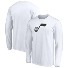 Utah Jazz Primary Logo Team Long Sleeve T-Shirt White