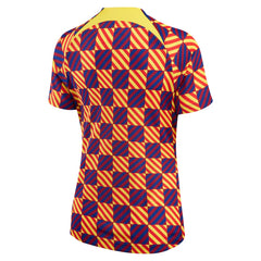 Barcelona Women's 2022/23 Pre-Match Raglan Performance Top Yellow - Nike for sale