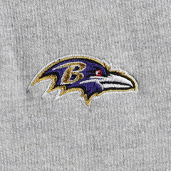 Baltimore Ravens Antigua Women's Lightweight Jackpot Raglan Half-Zip Pullover Hoodie Heather Gray