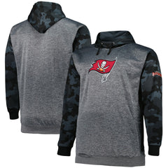 Fanatics Tampa Bay Buccaneers Big & Tall Camo Pullover Hoodie Heather Charcoal