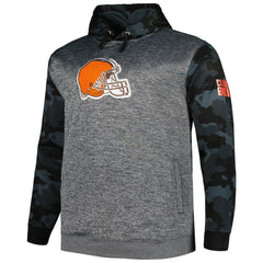Fanatics Cleveland Browns Big & Tall Camo Pullover Hoodie Heather Charcoal