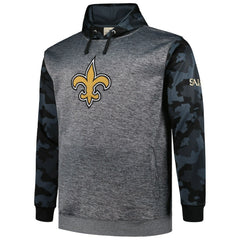Fanatics New Orleans Saints Big & Tall Camo Pullover Hoodie Heather Charcoal