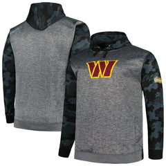 Fanatics Washington Commanders Big & Tall Camo Pullover Hoodie Heather Charcoal