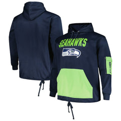 Fanatics Seattle Seahawks Big & Tall Pullover Hoodie College Navy
