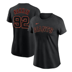 Alyssa Nakken San Francisco Giants Nike Women's Name & Number T-Shirt - Black - Nike Sale