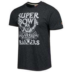 Las Vegas Raiders Homage Super Bowl Classics Tri-Blend T-Shirt Charcoal