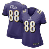 Nike Charlie Kolar Baltimore Ravens Women's Player Game Jersey Purple