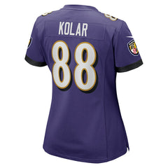 Nike Charlie Kolar Baltimore Ravens Women's Player Game Jersey Purple