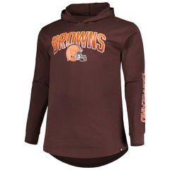Fanatics Cleveland Browns Big & Tall Front Runner Pullover Hoodie Brown