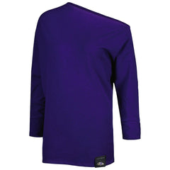 Baltimore Ravens KIYA TOMLIN Women's Twisted Tri-Blend Asymmetrical 3/4-Dolman Sleeve Sweatshirt Purple