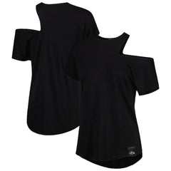 Baltimore Ravens KIYA TOMLIN Women's Cut Out Tri-Blend Shirt Black