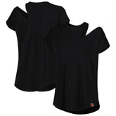 Cincinnati Bengals KIYA TOMLIN Women's Cut Out Tri-Blend Shirt Black