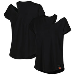 Cincinnati Bengals KIYA TOMLIN Women's Cut Out Tri-Blend Shirt Black