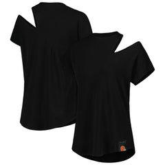Cleveland Browns KIYA TOMLIN Women's Cut Out Tri-Blend Shirt Black
