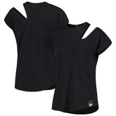 Kansas City Chiefs KIYA TOMLIN Women's Cut Out Tri-Blend Shirt Black