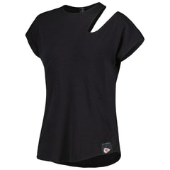 Kansas City Chiefs KIYA TOMLIN Women's Cut Out Tri-Blend Shirt Black