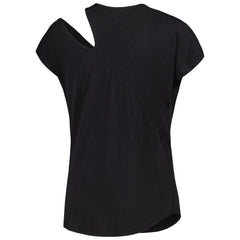 Kansas City Chiefs KIYA TOMLIN Women's Cut Out Tri-Blend Shirt Black