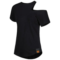 Washington Commanders KIYA TOMLIN Women's Cut Out Tri-Blend Shirt Black
